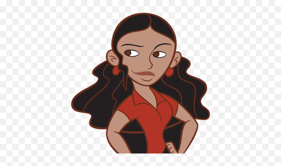 Black Cartoon Characters Female Emoji,Kim Possible Emotion Sickness