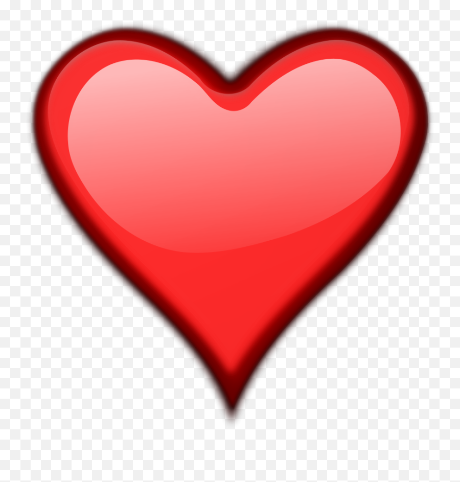 Free Red Heart Transparent Background - Heart Shape Emoji,Non Emoji Heart
