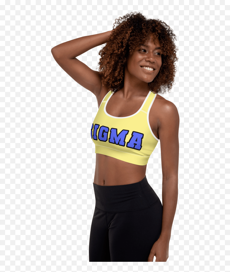 Sigma Padded Sports Bra - Sports Bra Emoji,Female Emoji Joggers