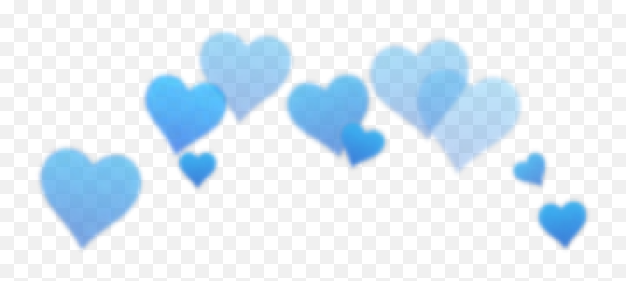 Blue Coroa Emoji Coração Sticker - Heart Filter,Emoji Coracao