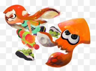Splatoon Features On The Cover Of Edge - Orange Inkling Squid Form Emoji,Laughing Snide Emoticon