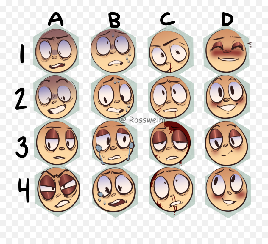 Drawing Expressions Facial Expressions - Drawing Face Expression Sheet Emoji,Emotions Drawing Reference