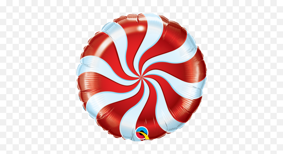 Christmas Hokey Pokey Balloons - Candy Swirl Red Qualatex Emoji,Emoticons Mini Foil Balloons