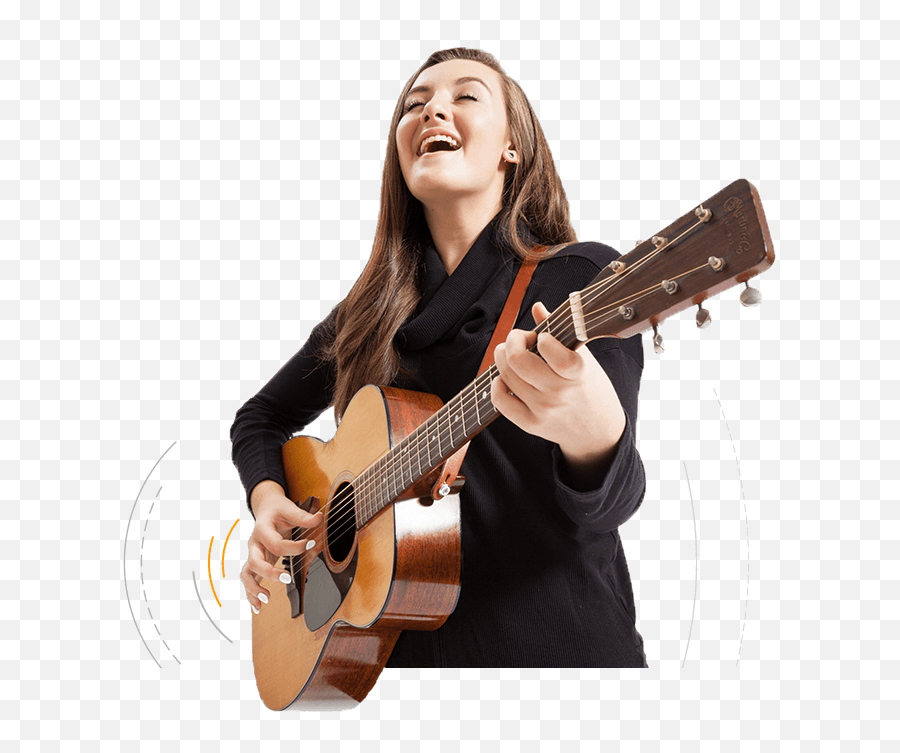 Download String Instruments Picks - Woman Playing Guitar Png Emoji,Emoticon Guitar Player