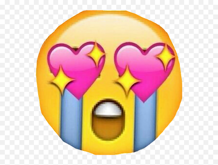 Emoji Heart Tears Bynisha Pink Tumblr,Emoji Overlays