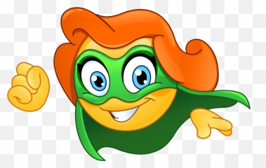 Girl Superhero Emoji Decal - Superhero Emoji,Super S Emoji