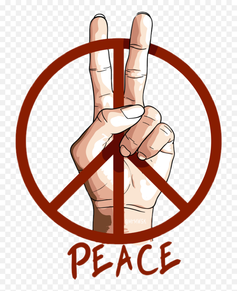 Peace Sign Symbols V Finger Two Sticker - Peace Sign Svg Free Emoji,Peace Fingers Emoji Facebook