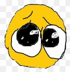 Emoji Meme Cursed Sticker By O - Puppy Eyes Emoji Meme,Sad Emoji Meme