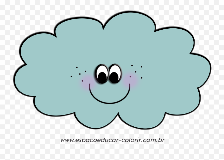 Educar Desenhos Pintar Colorir Imprimir - Imagens De Nuvem Desenho Emoji,Emoticon Pintando A Unha