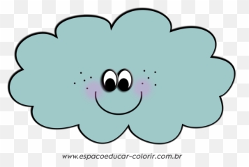 Educar Desenhos Pintar Colorir Imprimir - Imagens De Nuvem Desenho Emoji,Emoticon Pintando A Unha