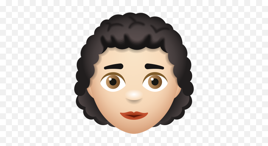 Woman Curly Hair Light Skin Tone Icon - Curly Hair Men Dibujo Emoji,Black Girl Curly Hair Kissy Face Emojis