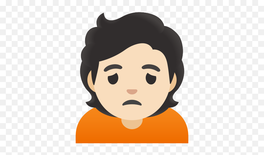 Sad Person Frowning In Light Skin Tone - Nakasimangot Clipart Emoji,Flip Person Emoticon