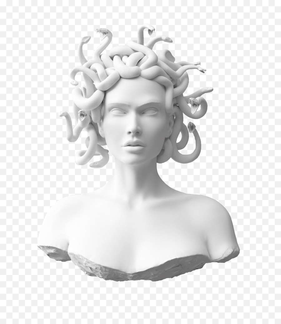 Greek Sculpture Medusa Gorgon - Medusa Statue Png Emoji,Greek Sculptural Style Lots Of Emotion