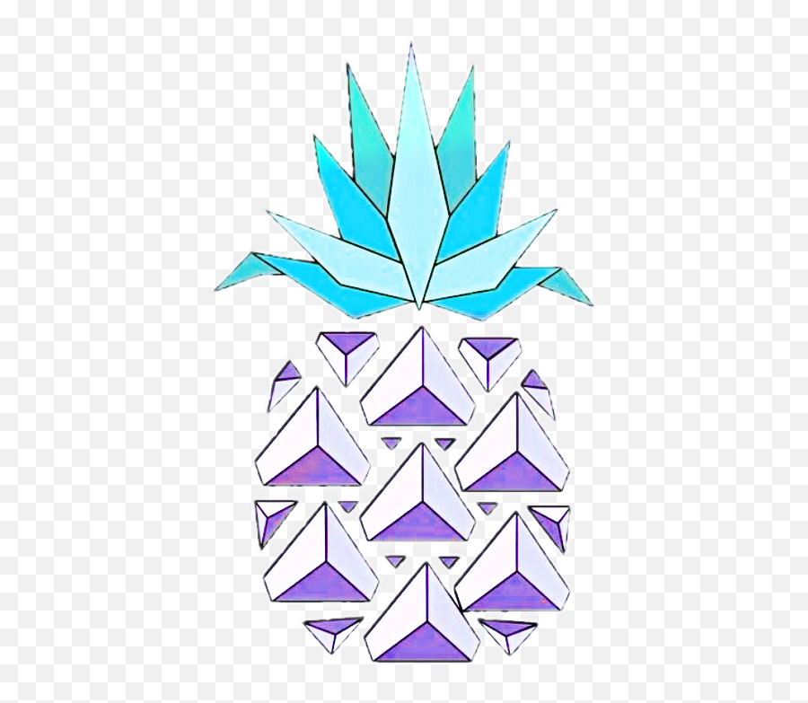 Diamon Ananas Blue Purple Bynisha Sticker By Nisha - Vertical Emoji,Diamon Emoji