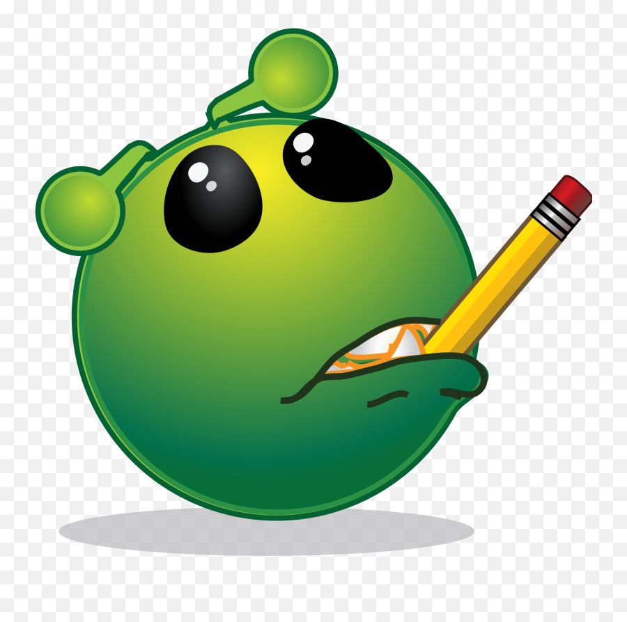 Free Worried Smiley Download Free Clip Art Free Clip Art - Clipart Emoji,Alien Emoticon Iphone