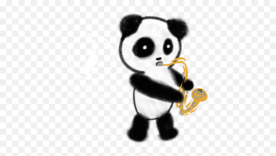 Panda Playing Saxophone Kids T - Shirt Emoji,Cartoon Panda Emotions Chart