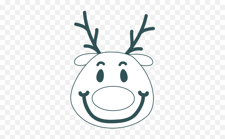 Smile Reindeer Face Green Stroke Emoticon 52 Ad Paid Emoji,Green Smile Emoticon