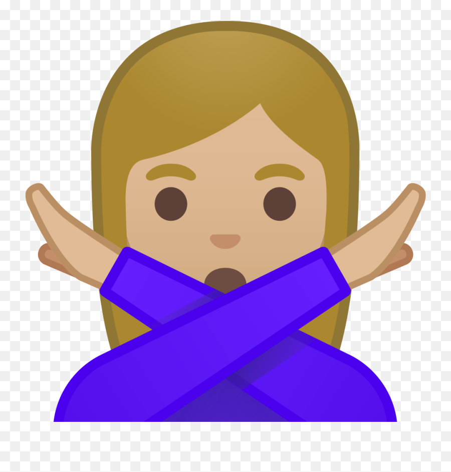 Woman Gesturing No Medium Light Skin Tone Icon Noto Emoji - Transparent Png Emojis Whatsapp Png,Woman Shrugging Emoji