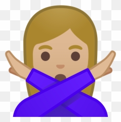 Woman Gesturing No Medium Light Skin Tone Icon Noto Emoji - Transparent Png Emojis Whatsapp Png,Woman Shrugging Emoji