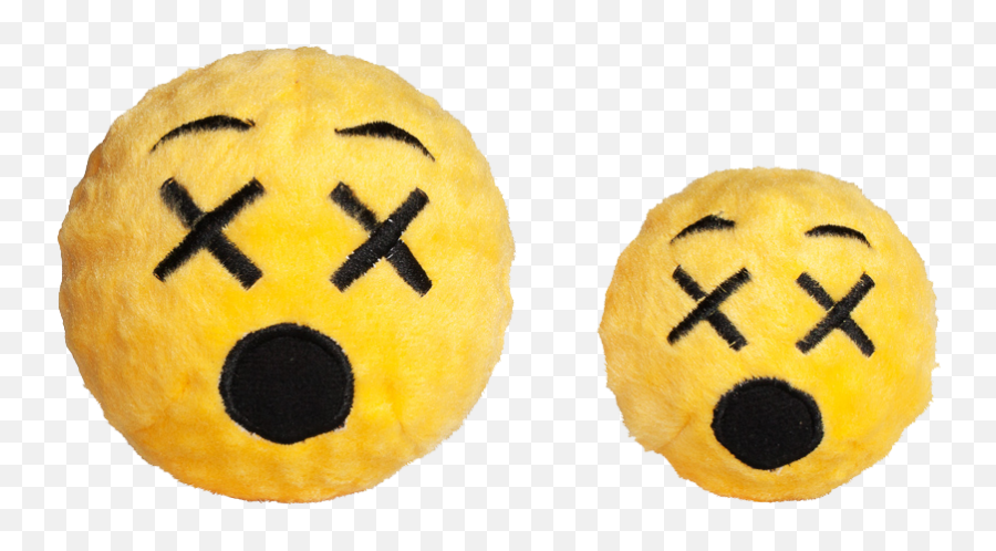 Fabdog Cross Eyed Emoji Faball S 7 6 Cm - Fabdog Astonished Emoji Faball Squeaky Dog Toy,Crossed Eyed Emoji