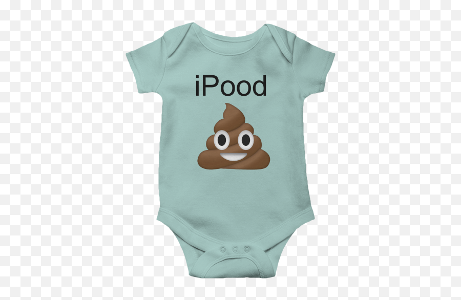 Ipood With Poop Emoji - Short Sleeve,Brown Baby Emoji