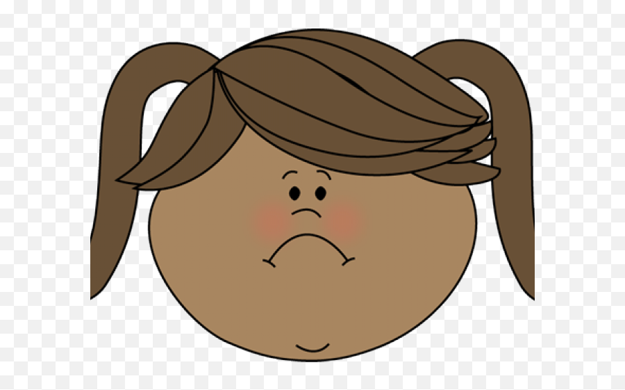 Happy Cartoon Girl Face Transparent Png - Girl Sad Face Cartoon Emoji,Cartoon Emotions