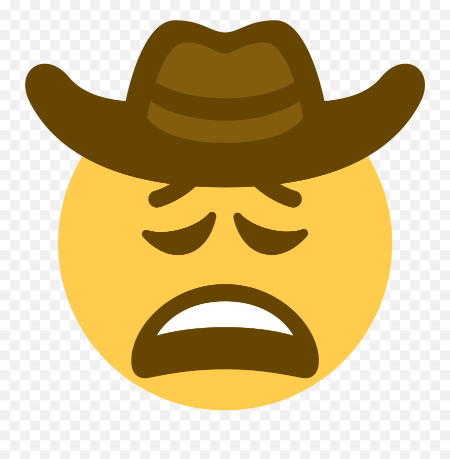 Cowboy Emojis - Cowboy Discord Emoji,Pensive Cowboy Emoji