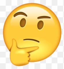 Confused Emoji Transparent Cartoon - Jingfm Whatsapp Emoji Thinking Png,Chicken Emoji