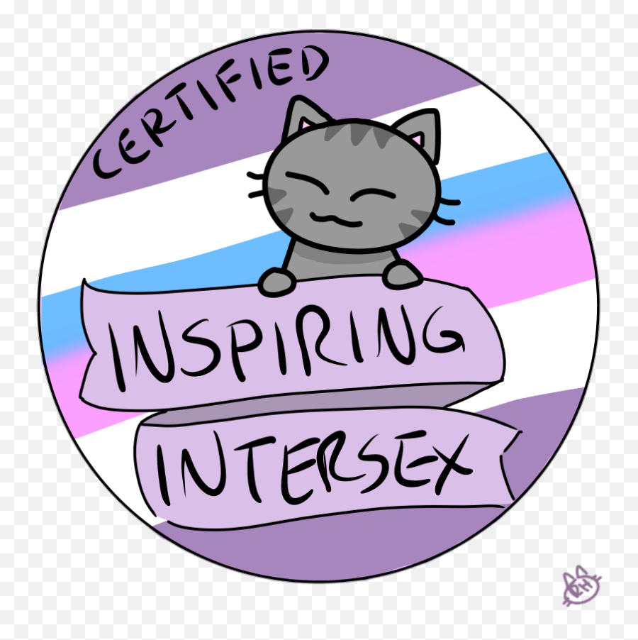 Cat Kitty Lgbt Sticker By Peach U200du200d - Happy Emoji,Intersex Emoji