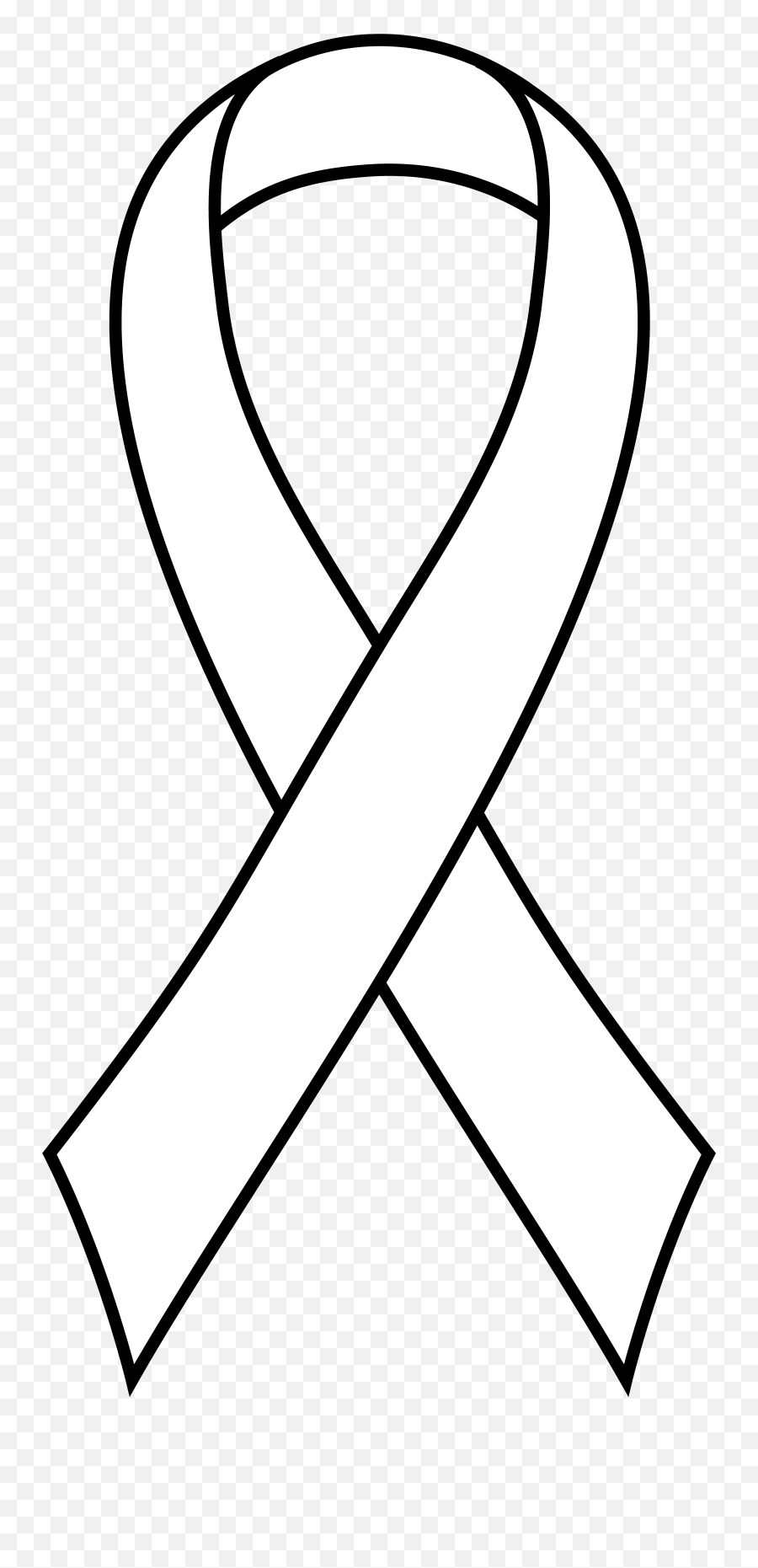 Free Awareness Ribbon Outline Download - Lung Cancer Awareness Ribbon Outlined Transparent Background Emoji,Breast Cancer Ribbon Emoji