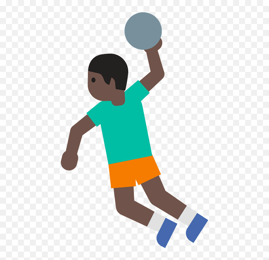 Man Playing Handball Emoji Clipart - Dibujos De Niños Jugando Balon Mano,Free Emojis With Sports Download