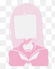 Rosa Papel Dibujo Kawaii Rosado Sticker - Anime No U Transparent Emoji,Dibujos Kawaii Emojis