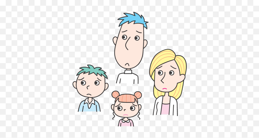 Sad Family Clipart - Sad Family Clipart Png Emoji,Disappointed Emoticon Clip Art