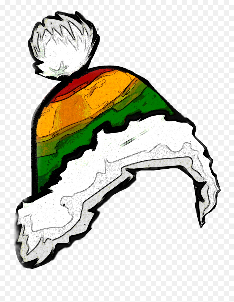 Bonnet Snow Hiver Rasta Sticker - Sketch Emoji,Rasta Emoji