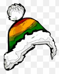 Bonnet Snow Hiver Rasta Sticker - Sketch Emoji,Rasta Emoji