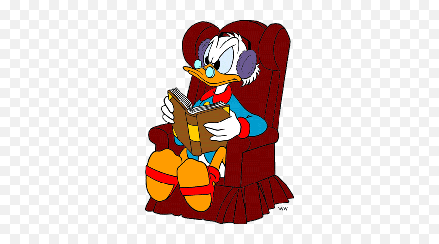 Scrooge Clip - Scrooge Mcduck Reading A Book Emoji,Is Scrooge Mcduck A Red Emoji