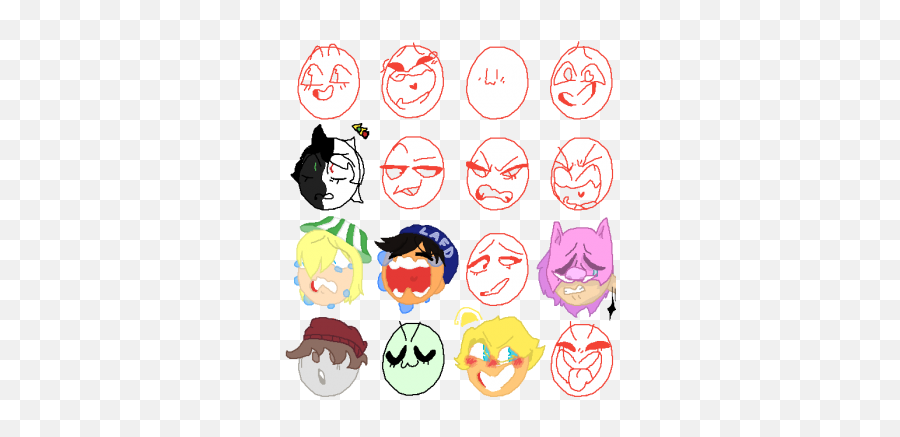 Collabs - Oc Emotion Chart Drawing Emoji,3:0 Emoticon