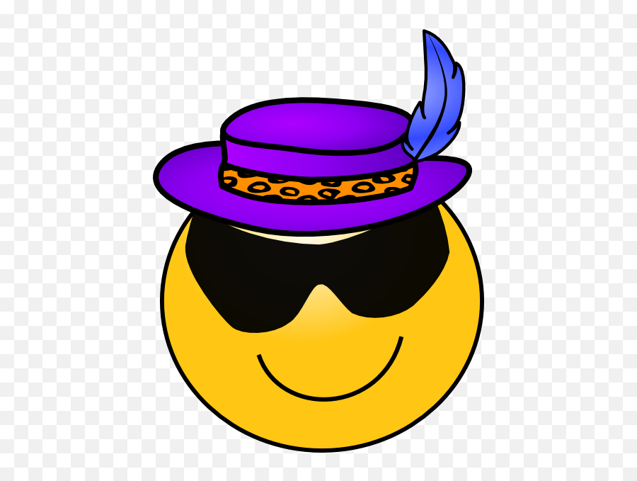 Pimp Smiley Clip Art At Clkercom - Vector Clip Art Online Idiom For Proud Emoji,:ddd Emoticon