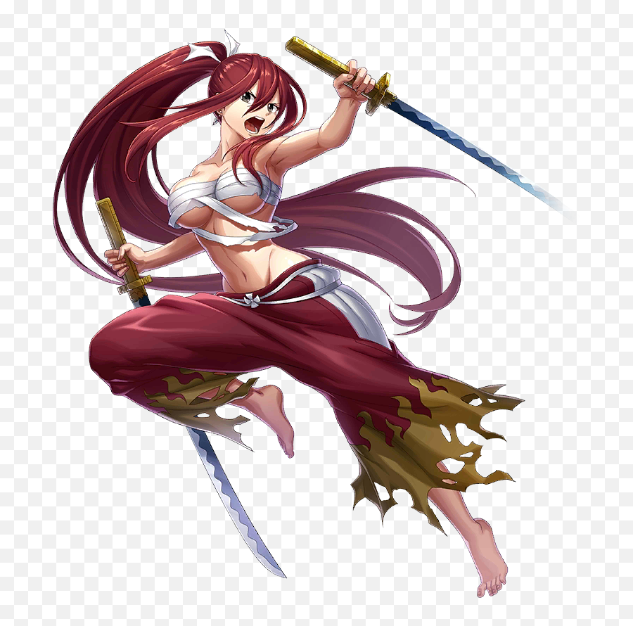 Erza Scarlet Tail And 1 More - Fairy Tail Valkyrie Connect Erza Emoji,Fairy Tail Erza Chibi Emoticon