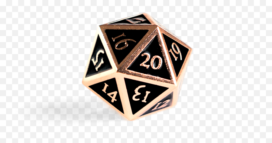 D20 Metal Spindown Die - Amethyst Copper Emoji,Metal Emojis