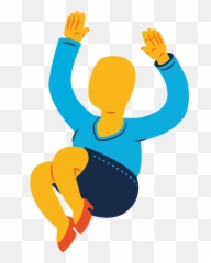 Style Chubby Woman Jumping Vector Images In Png And Svg Emoji,Woman Emoji Cross Hands