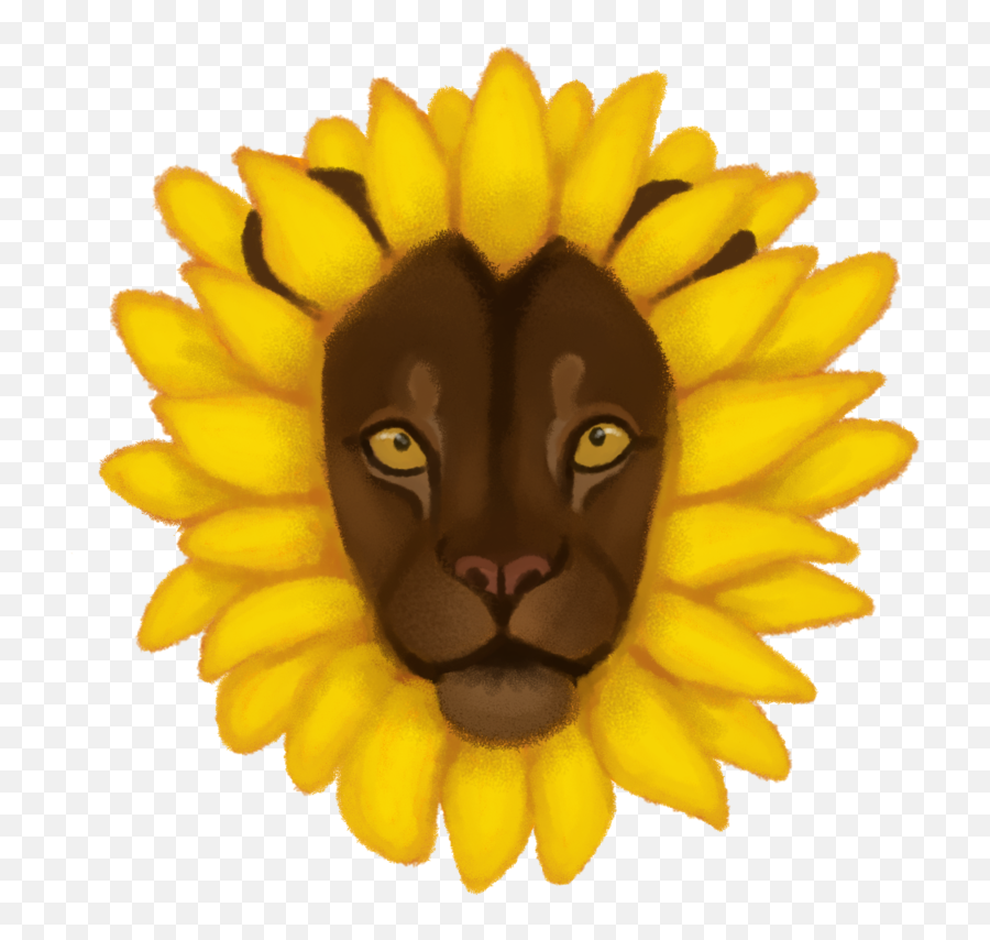 Sunflower Lion Rainetherabbit - Illustrations Art Street Emoji,Sunflowet Emoji