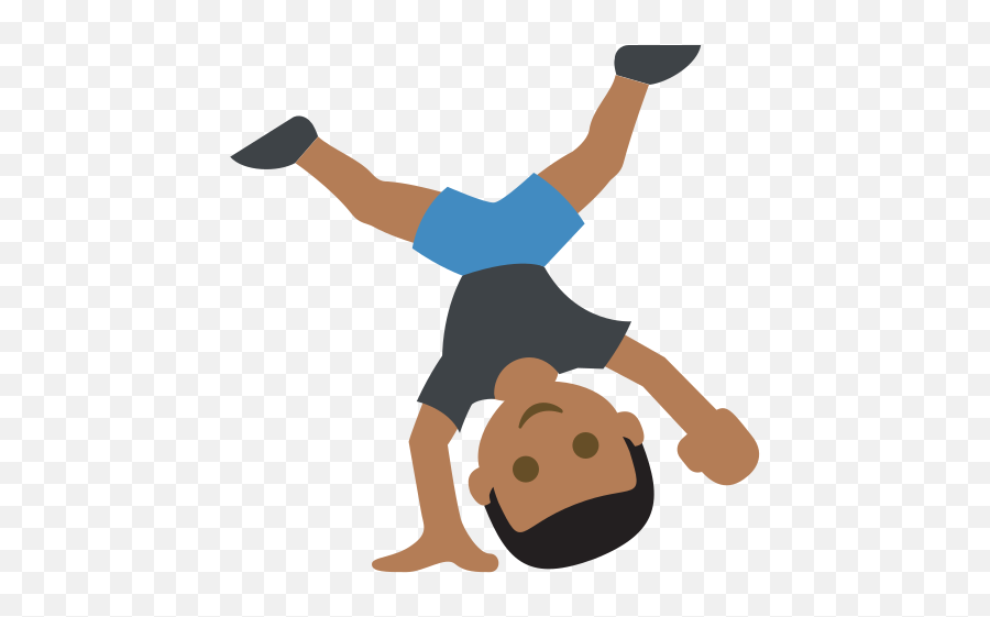 Person Cartwheeling Medium - Dark Skin Tone Emoji High Cartwheel,Dark Skin Emoji