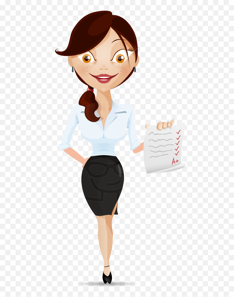 Free Teacher Cartoon Vector Character - Transparent Background Professional Woman Clipart Emoji,Cartoon Emotions