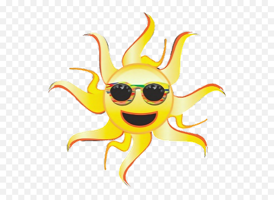Emoji Summer Sun Fun Sunshine Sticker - Portable Network Graphics,Summer Emoji