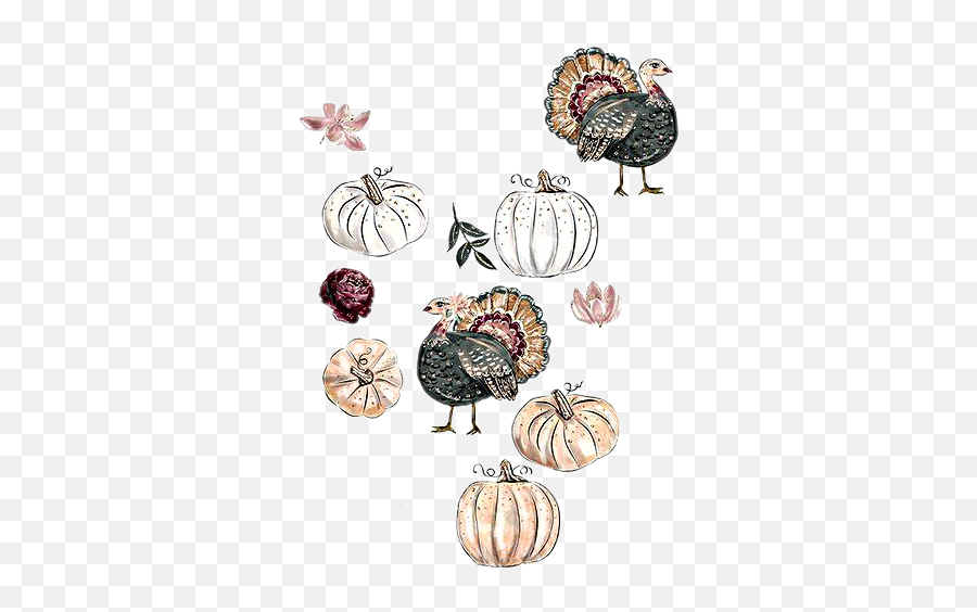 Watercolor Thanksgiving Turkey Sticker - Gourd Emoji,Turkey Emoji Images