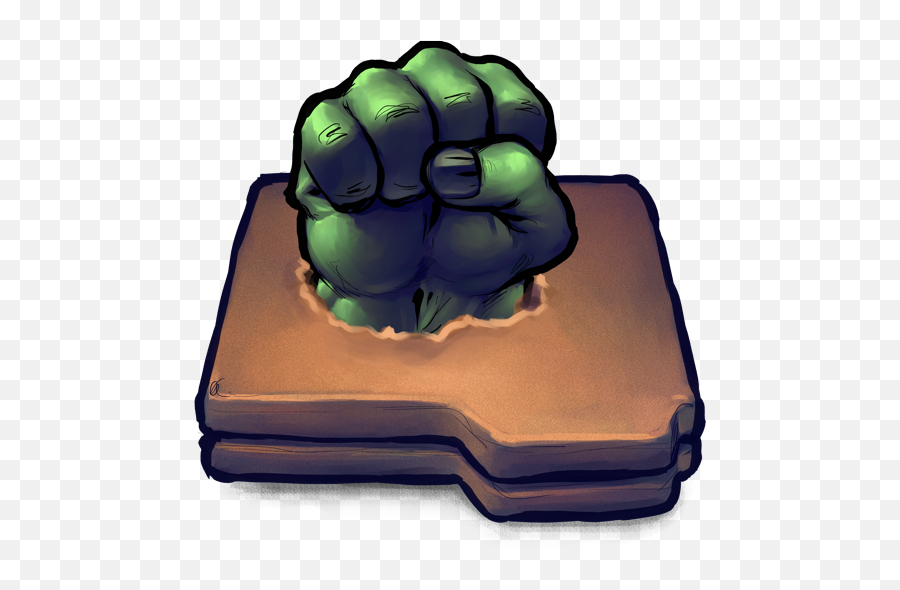 Comics Hulk Fist Folder Icon Ultrabuuf Iconset Mattahan - Hulk Fist Logo Emoji,Hulk Emoji