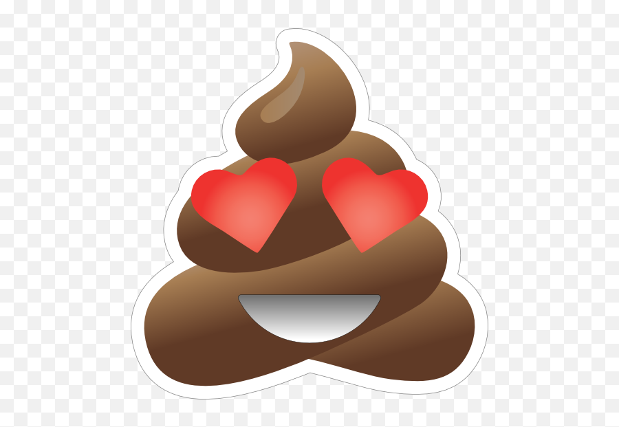In Love Poop Emoji Sticker 15229 - Poop Emoji With Sunglasses,Loving Emoji