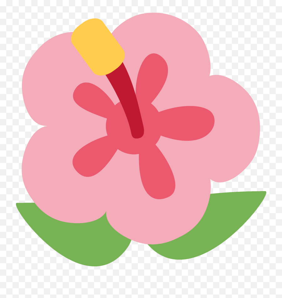 Hibiscus Emoji Transparent Png Image - Hibiscus Emoji Twitter,Twitter Emoji