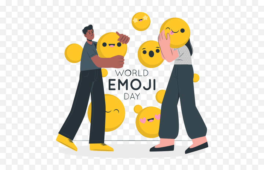 World Emoji Day Customizable Disproportionate Illustrations - Happy,Seventeen Emoji Stories
